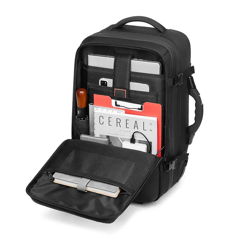 Travel Trolley vacuum compression business backpacks bags for Man Wheeled backpack On wheels luggage Rolling Bags For Boardable