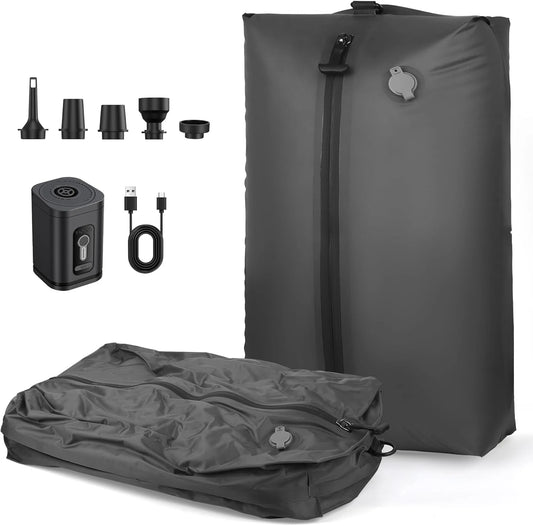 Outdoor Travel Vacuum Bag Reusable Storage Bag Folding Travel Compression Bag with Air Pump for Suitcases Backpack and Luggage